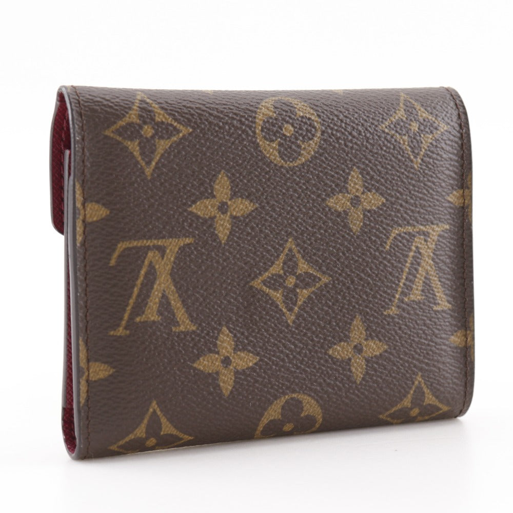 LOUIS VUITTON Tri-fold wallet M41938 Monogram canvas wine-red Fuchsia Portefeuille Victorine