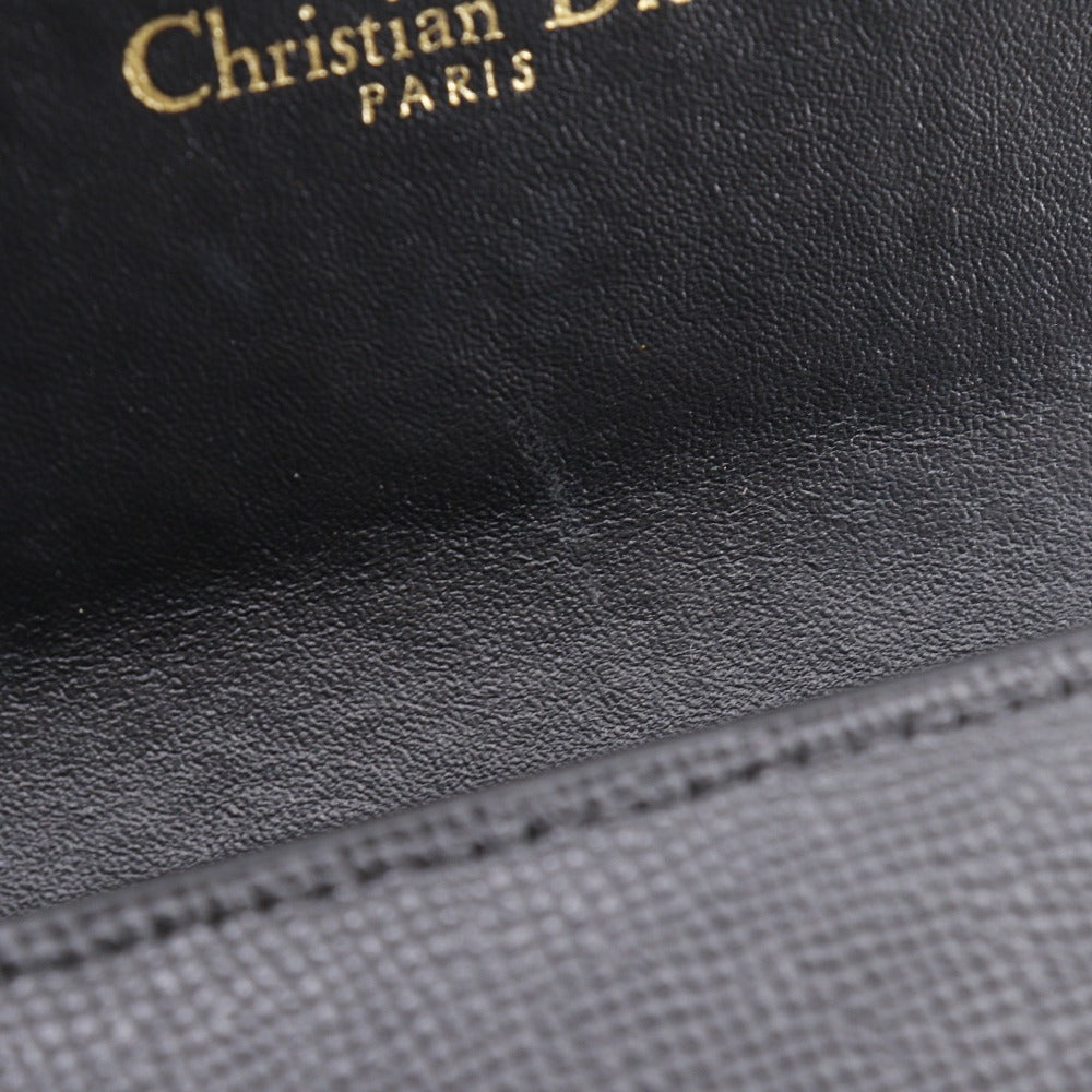 Dior Tri-fold wallet Calfskin black Compact wallet