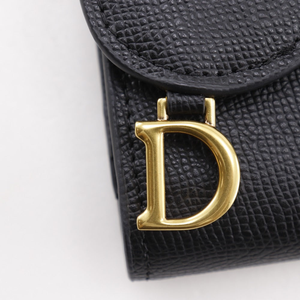 Dior Tri-fold wallet Calfskin black Compact wallet