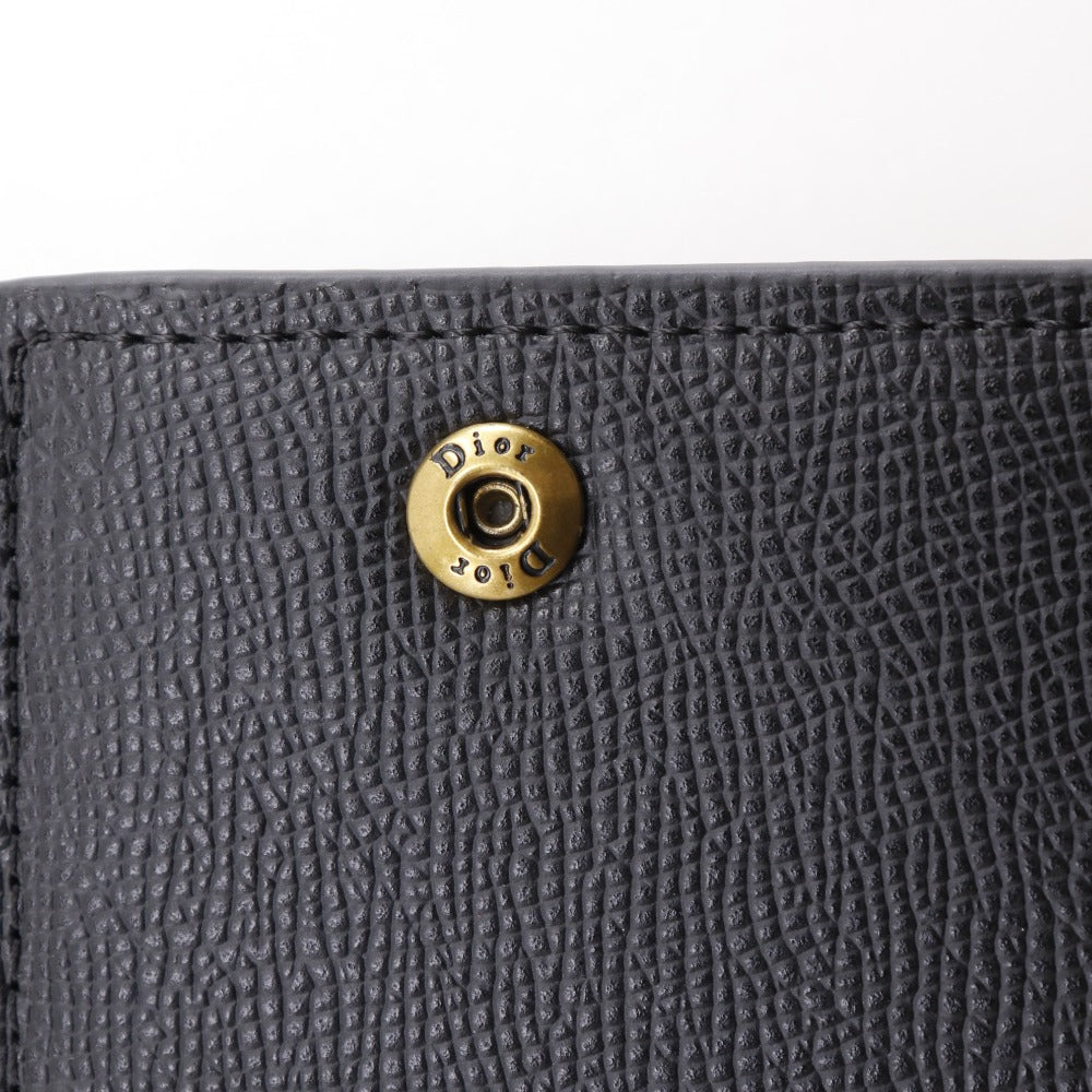 Dior Tri-fold wallet Calfskin black Compact wallet