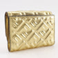 FENDI Bifold Wallet 8M0419 AAF2 F171Q Calfskin gold Zucca Pattern Embossed FF