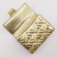 FENDI Bifold Wallet 8M0419 AAF2 F171Q Calfskin gold Zucca Pattern Embossed FF
