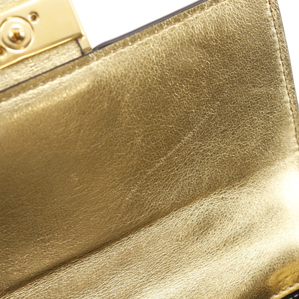 FENDI Bifold Wallet 8M0419 AAF2 F171Q Calfskin gold Zucca Pattern Embossed FF