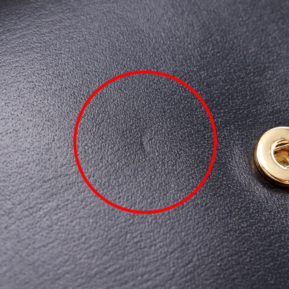 CELINE Tri-fold wallet Calfskin black Triomphe