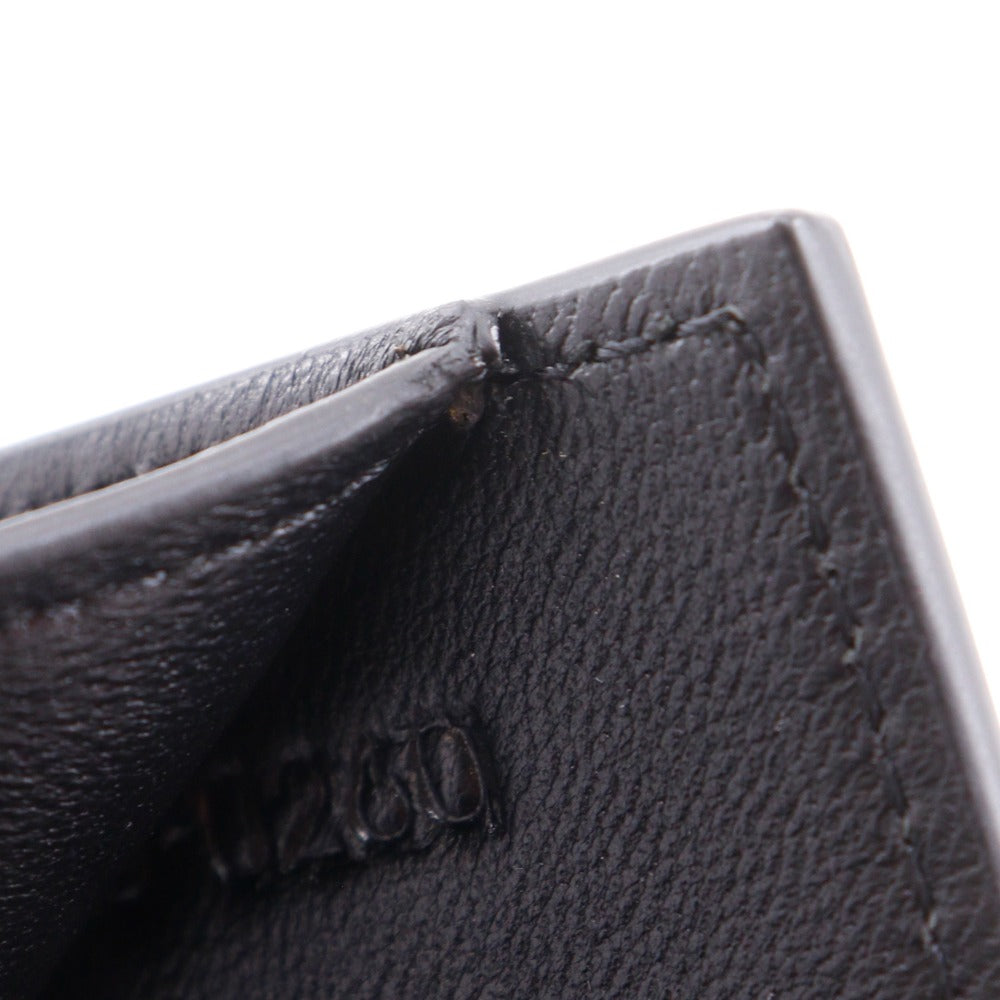 CELINE Tri-fold wallet Calfskin black Triomphe