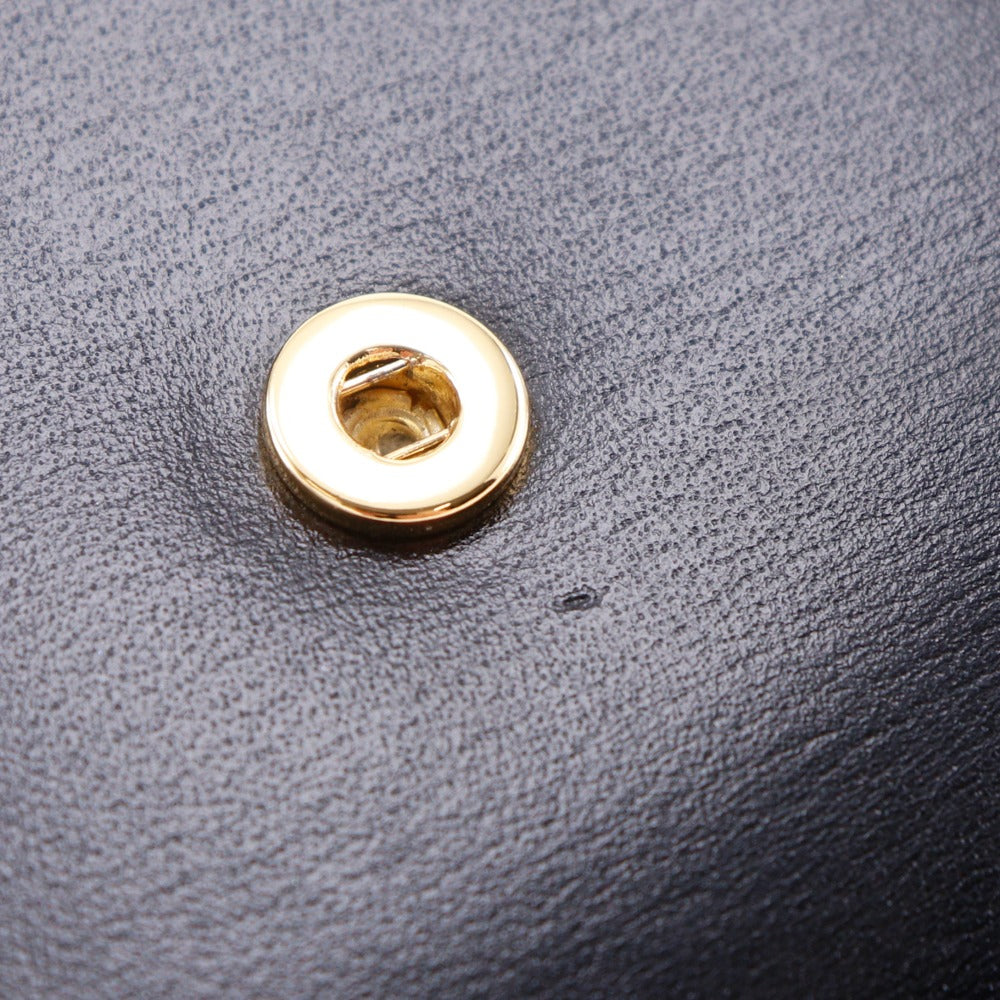 CELINE Tri-fold wallet Calfskin black Triomphe