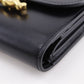 CELINE Tri-fold wallet Calfskin black Triomphe
