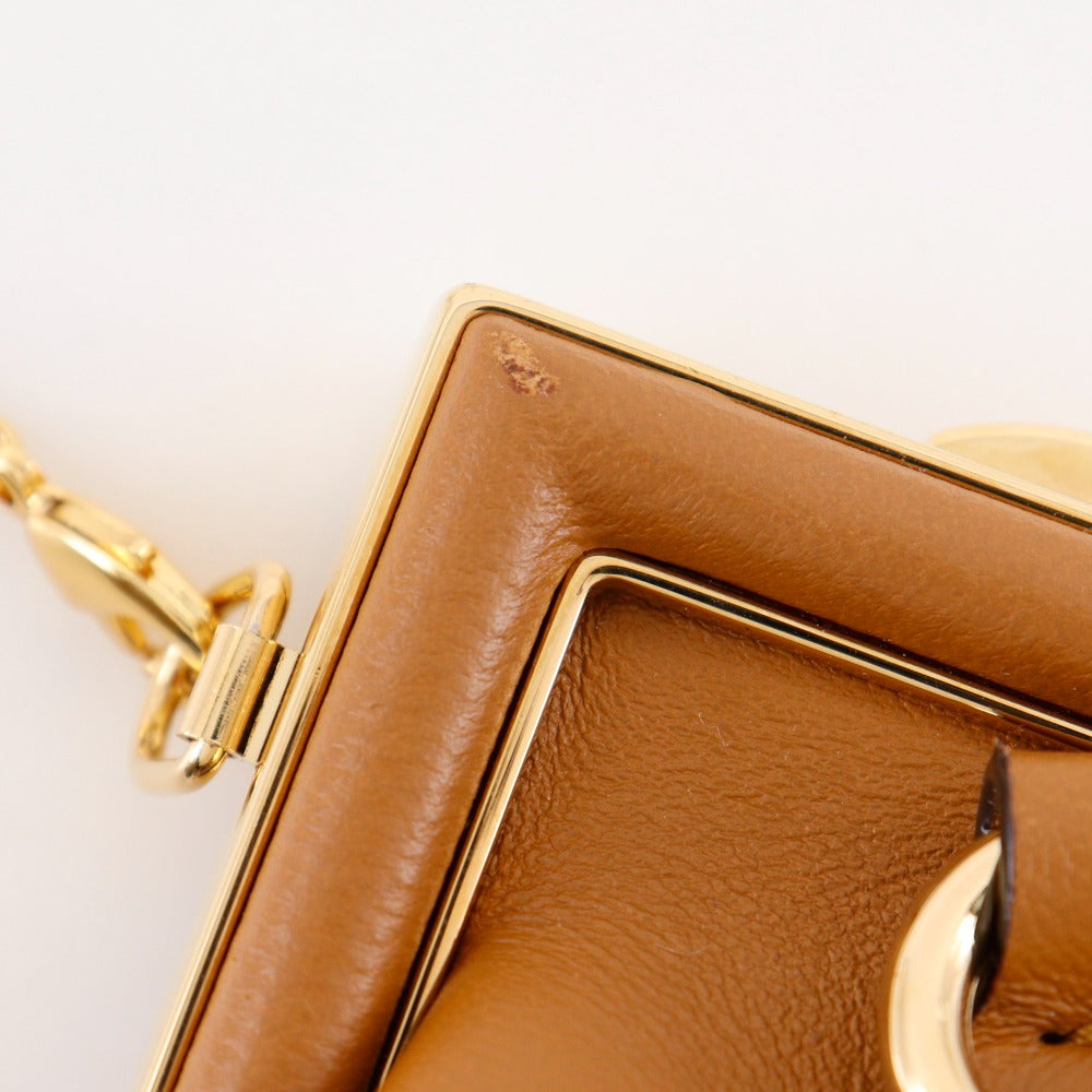 FENDI Shoulder Bag 7AS051 leather Brown First Charm Nano First