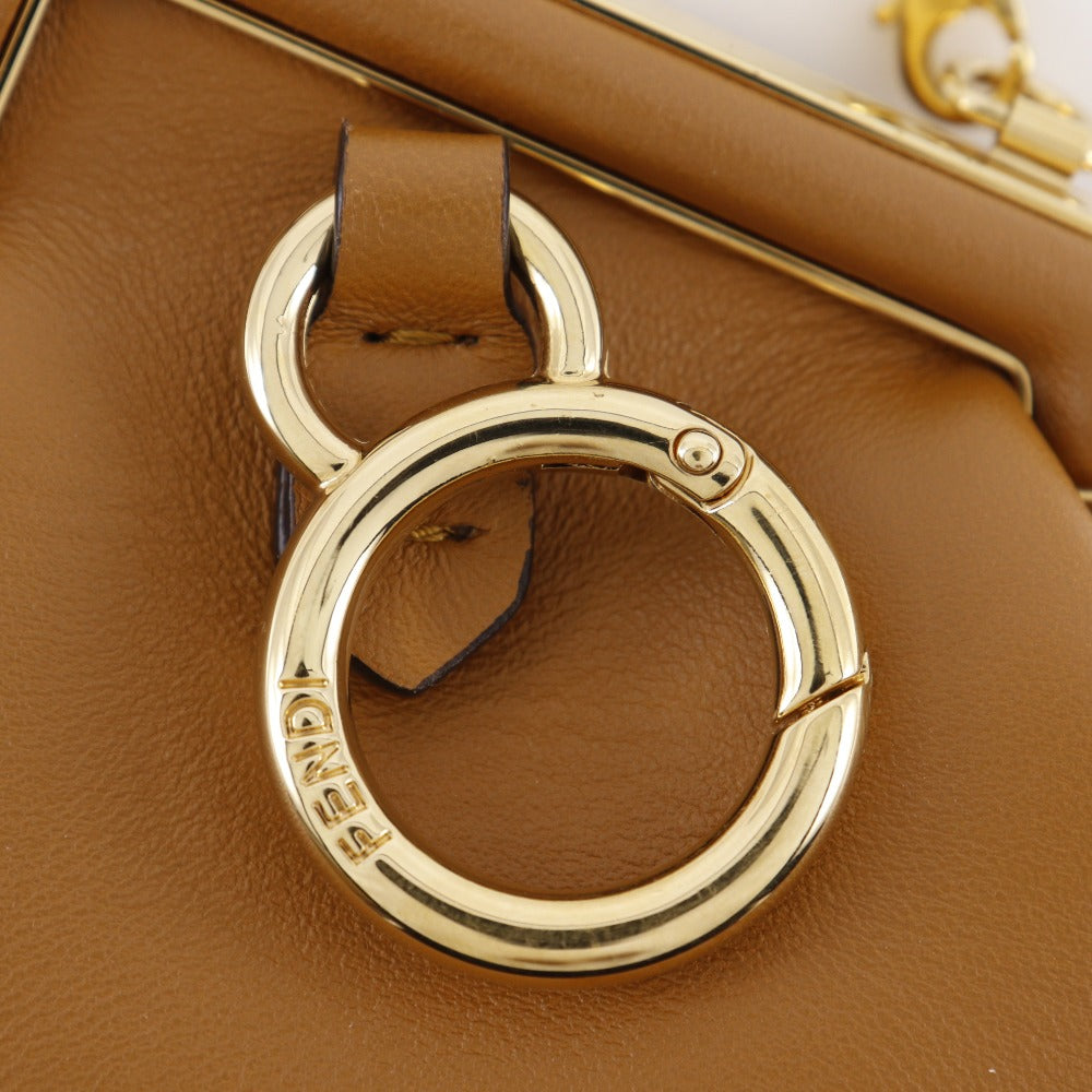 FENDI Shoulder Bag 7AS051 leather Brown First Charm Nano First