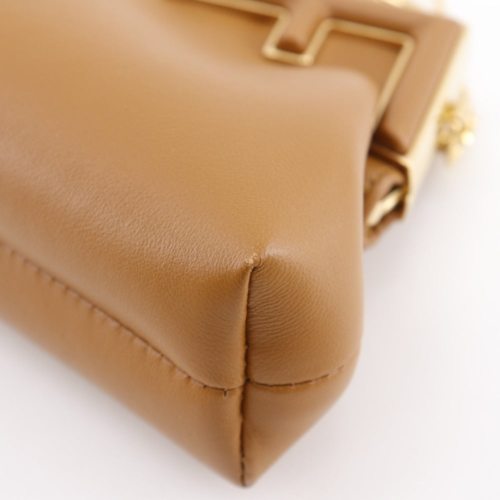 FENDI Shoulder Bag 7AS051 leather Brown First Charm Nano First