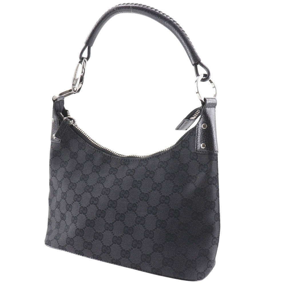 GUCCI Shoulder Bag 115002 GG canvas black