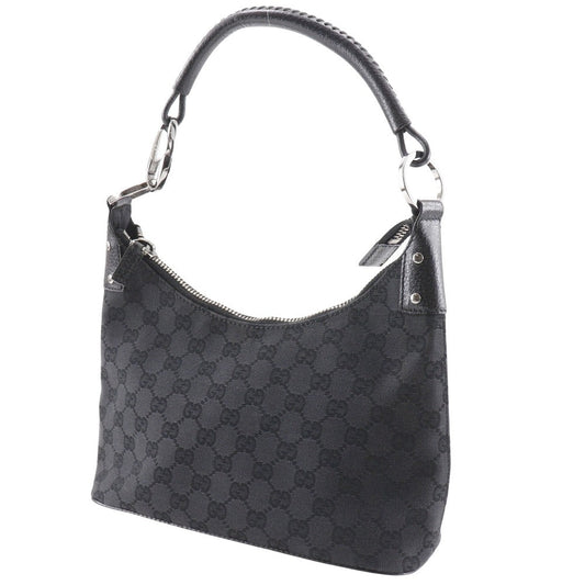 GUCCI Shoulder Bag 115002 GG canvas black