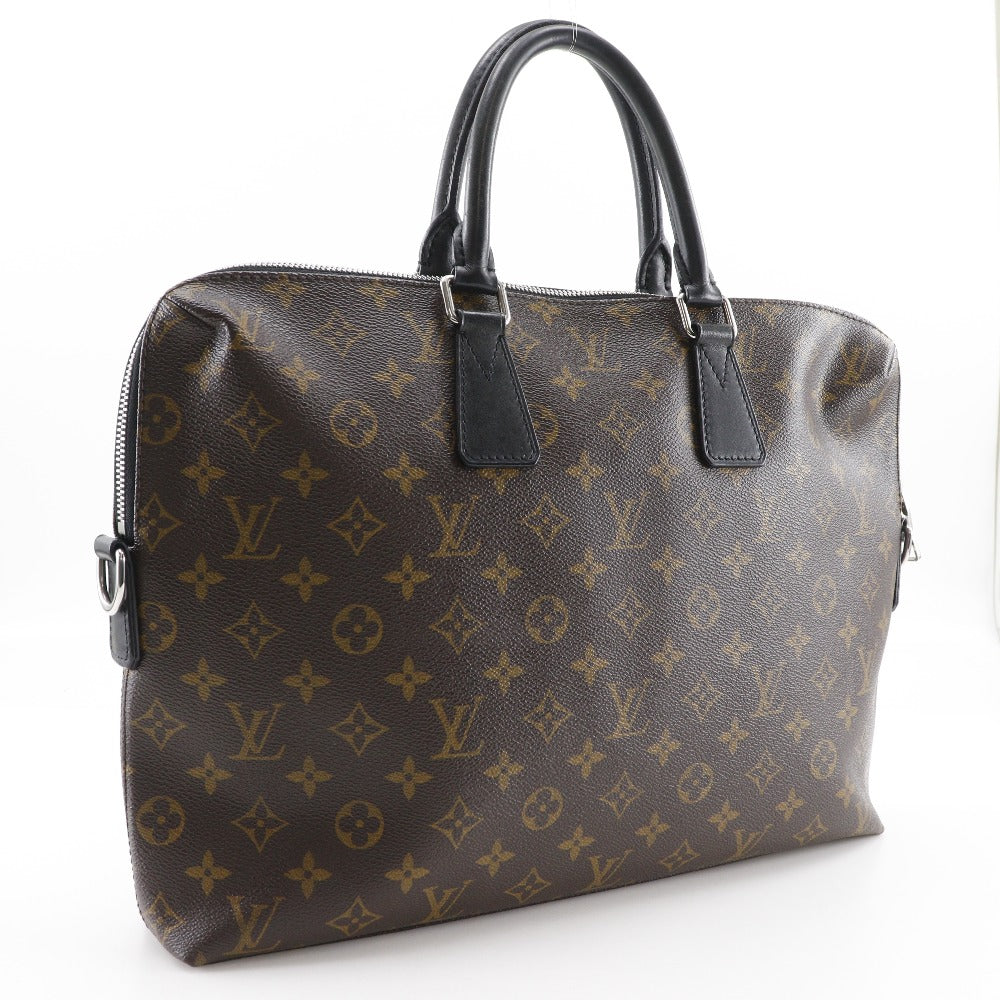LOUIS VUITTON Business bag M40868 Monogram canvas Brown / black Monogram Macassar PDJ Porto Documan Jules