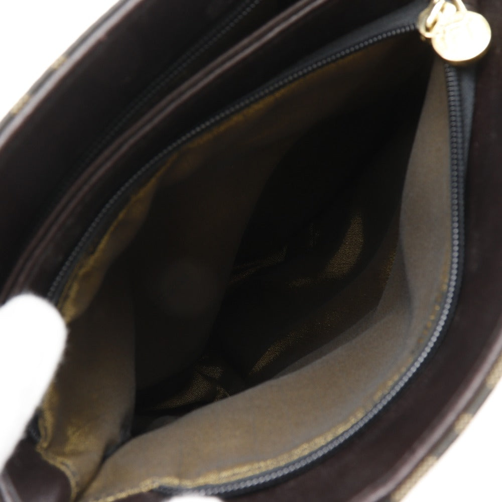 FENDI Handbag Nylon canvas Brown Zucca Pattern Mini tote