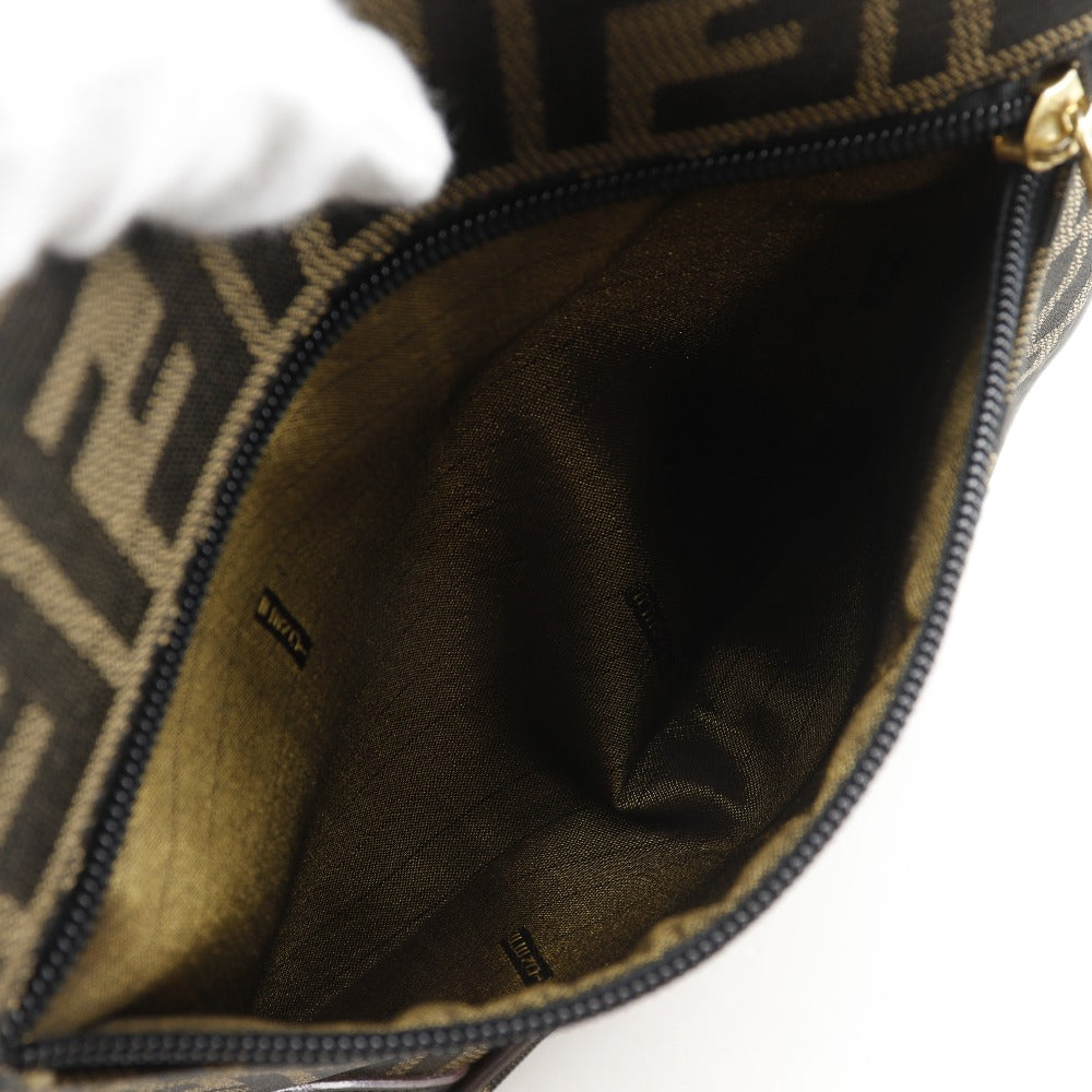 FENDI Handbag Nylon canvas Brown Zucca Pattern Mini tote