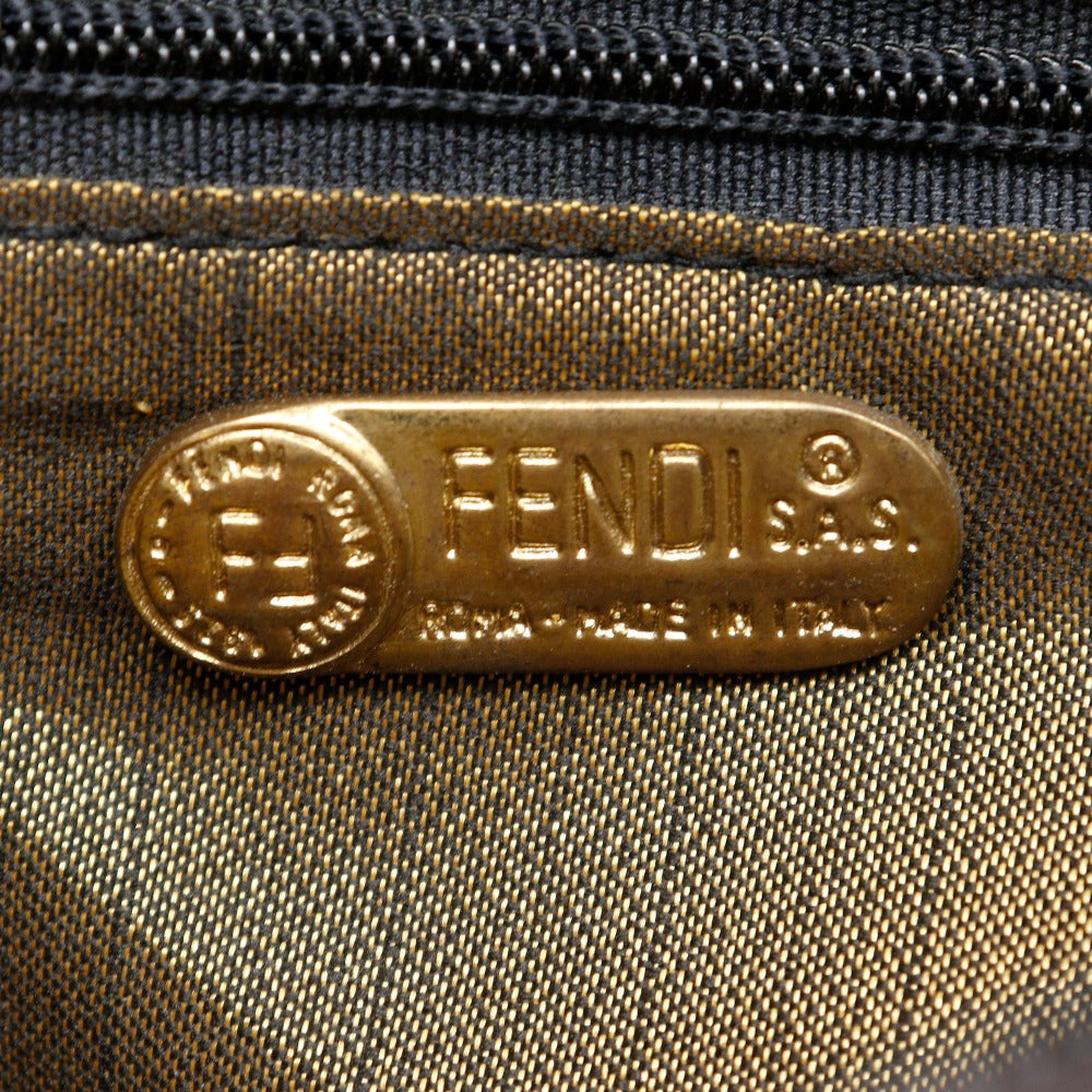 FENDI Handbag Nylon canvas Brown Zucca Pattern Mini tote