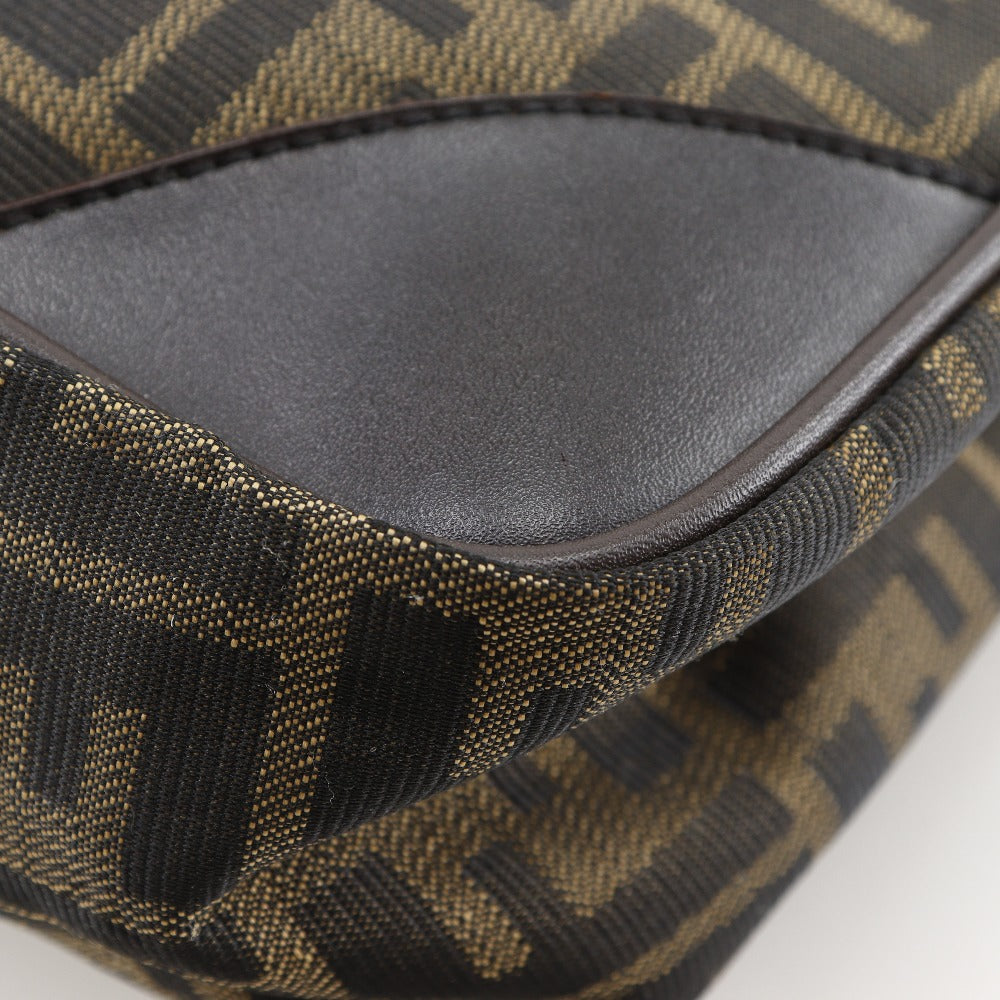 FENDI Handbag Nylon canvas Brown Zucca Pattern Mini tote