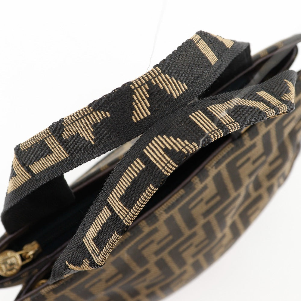 FENDI Handbag Nylon canvas Brown Zucca Pattern Mini tote