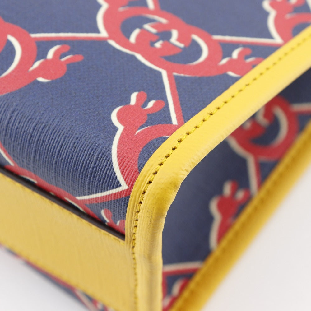 GUCCI Handbag 605614 PVC Navy / Red Interlocking G Snail Children