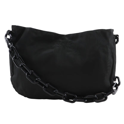 PRADA Shoulder Bag B6431 Nylon, Plastic black ChainShoulder