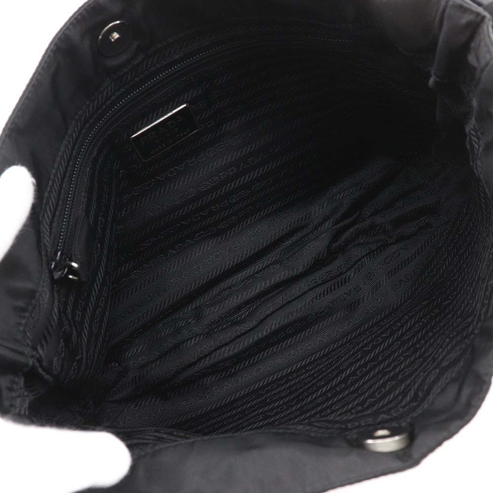 PRADA Shoulder Bag B6431 Nylon, Plastic black ChainShoulder