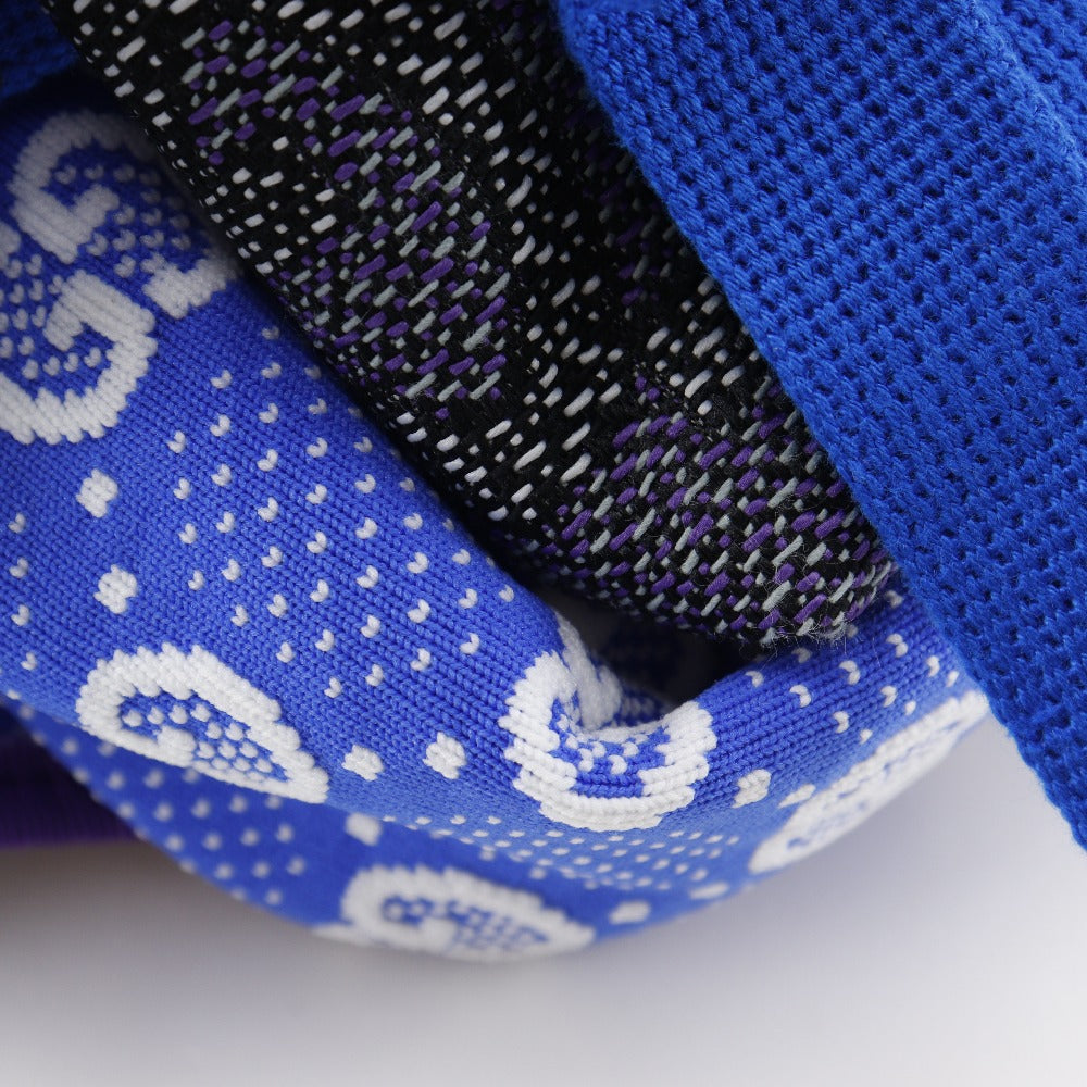 GUCCI Backpack 752100 Nylon Blue / Purple 2WAY waist bag GG small bag