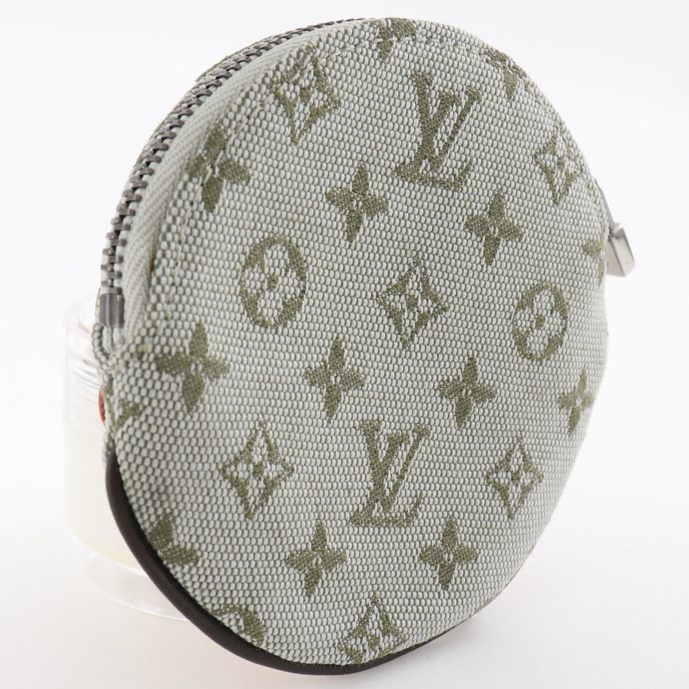 LOUIS VUITTON Coin case M92271 Monogram mini canvas khaki Comte Dufe Portomonay Long Women Used Authentic