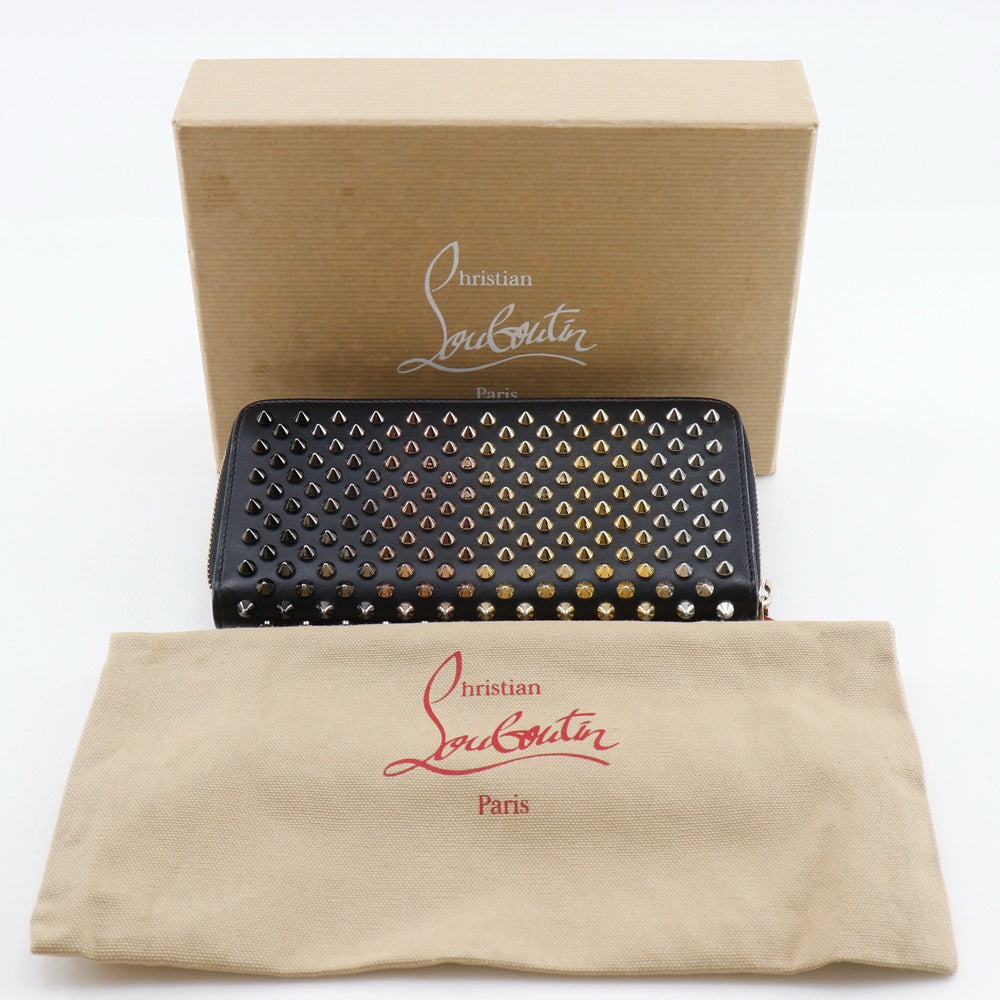 Christian Louboutin Long Wallet Purse 3175211 Calfskin black Gradient studs Panettone
