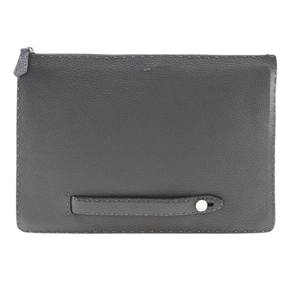 FENDI Clutch bag Seleria calf gray