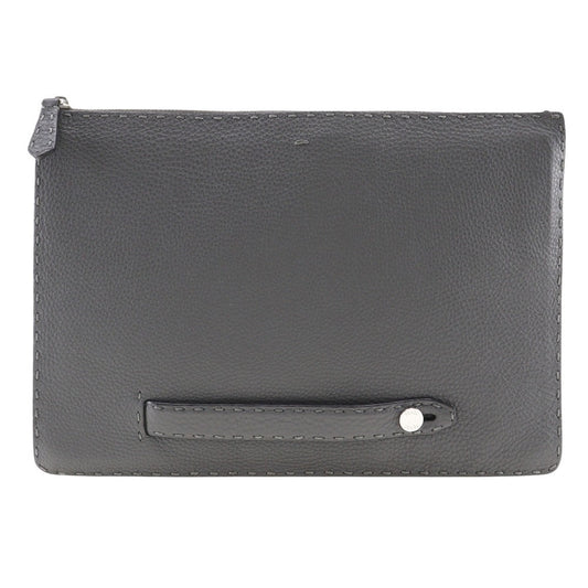 FENDI Clutch bag Seleria calf gray