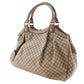 GUCCI Handbag 211944 canvas Beige / pink Diamante Sukey bag Women Used Authentic