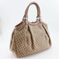 GUCCI Handbag 211944 canvas Beige / pink Diamante Sukey bag Women Used Authentic
