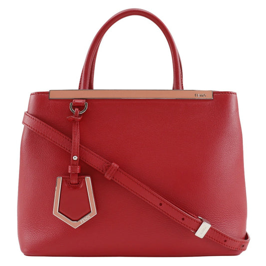FENDI Handbag 8BH253 Calfskin Red 2WAYShoulder Petite to Jules Women Used Authentic