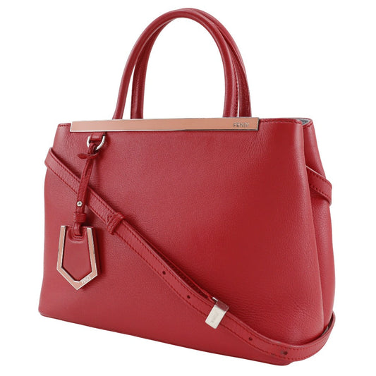 FENDI Handbag 8BH253 Calfskin Red 2WAYShoulder Petite to Jules Women Used Authentic