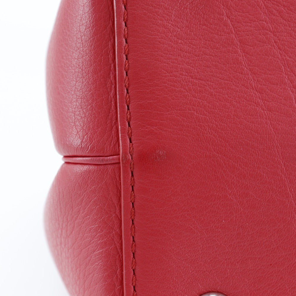 FENDI Handbag 8BH253 Calfskin Red 2WAYShoulder Petite to Jules Women Used Authentic