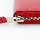 BALENCIAGA Long Wallet Purse 541996 Calfskin Red Zip Around Women Used Authentic