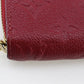 LOUIS VUITTON Long Wallet Purse M60737 Monogram Ann Platt Red Zippy wallet Women Used Authentic