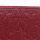 LOUIS VUITTON Long Wallet Purse M60737 Monogram Ann Platt Red Zippy wallet Women Used Authentic