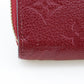 LOUIS VUITTON Long Wallet Purse M60737 Monogram Ann Platt Red Zippy wallet Women Used Authentic