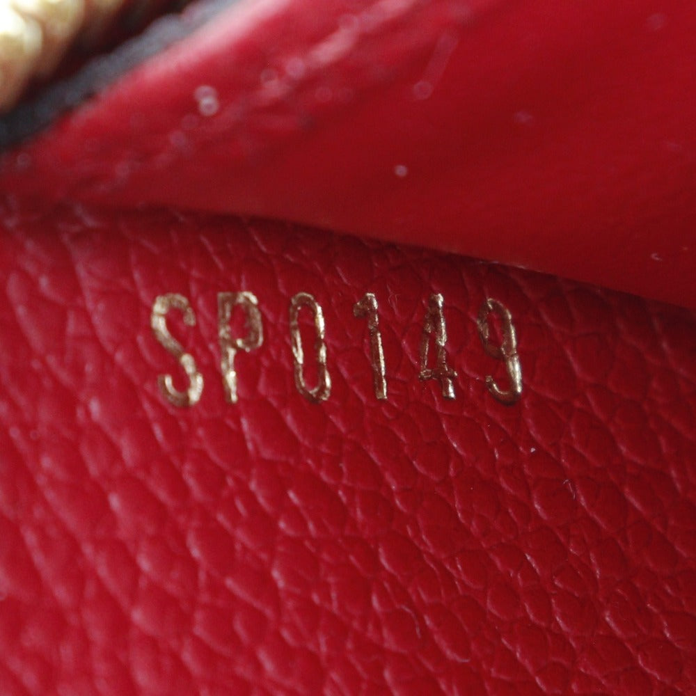 LOUIS VUITTON Long Wallet Purse M60737 Monogram Ann Platt Red Zippy wallet Women Used Authentic