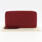 LOUIS VUITTON Long Wallet Purse M60737 Monogram Ann Platt Red Zippy wallet Women Used Authentic