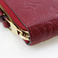 LOUIS VUITTON Long Wallet Purse M60737 Monogram Ann Platt Red Zippy wallet Women Used Authentic