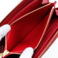 LOUIS VUITTON Long Wallet Purse M60737 Monogram Ann Platt Red Zippy wallet Women Used Authentic