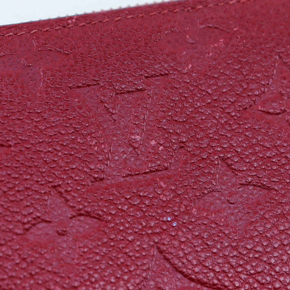 LOUIS VUITTON Long Wallet Purse M60737 Monogram Ann Platt Red Zippy wallet Women Used Authentic