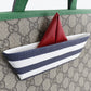 GUCCI Handbag 605662 GG Supreme Canvas Brown / green Children's Boat Tote Bag Women Used Authentic