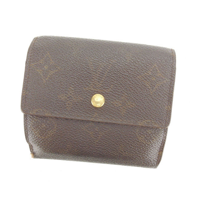 LOUIS VUITTON Bifold Wallet M61652 Monogram canvas Brown Porte Monnaie Billets Cartes Credit