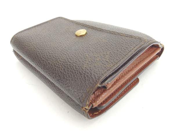 LOUIS VUITTON Bifold Wallet M61652 Monogram canvas Brown Porte Monnaie Billets Cartes Credit
