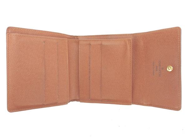 LOUIS VUITTON Bifold Wallet M61652 Monogram canvas Brown Porte Monnaie Billets Cartes Credit