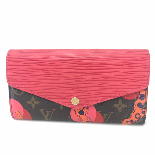 LOUIS VUITTON Folded wallet M60938 Monogram Canvas, Epi Leather multicolor Monogram epi Portefeuille Sarah Women Used Authentic