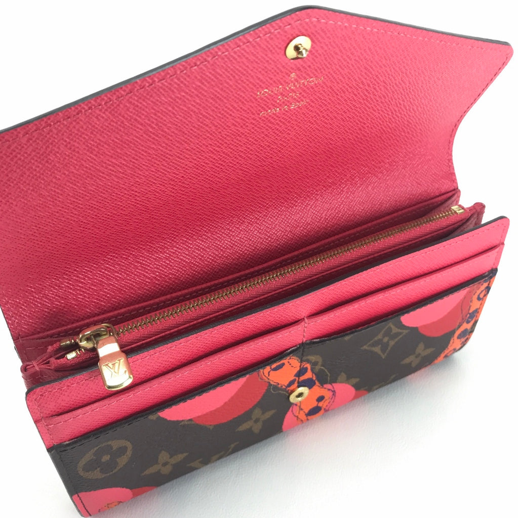 LOUIS VUITTON Folded wallet M60938 Monogram Canvas, Epi Leather multicolor Monogram epi Portefeuille Sarah Women Used Authentic